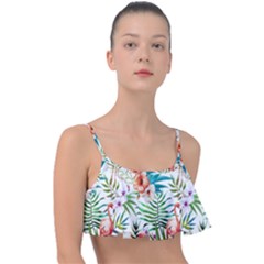 Tropical Flamingo Frill Bikini Top by goljakoff