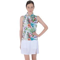 Tropical Flamingo Women s Sleeveless Polo Tee by goljakoff