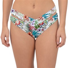 Tropical Flamingo Double Strap Halter Bikini Bottom by goljakoff