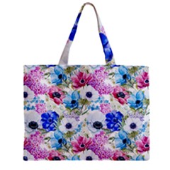 Purple Flowers Zipper Mini Tote Bag by goljakoff