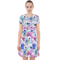 Purple Flowers Adorable In Chiffon Dress by goljakoff