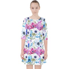 Purple Flowers Pocket Dress by goljakoff