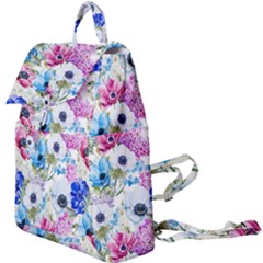 Purple Flowers Buckle Everyday Backpack by goljakoff