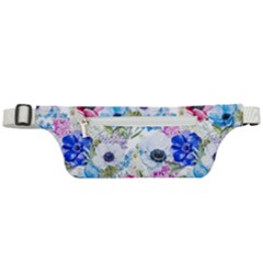 Purple Flowers Active Waist Bag by goljakoff