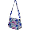 Purple flowers Saddle Handbag View2