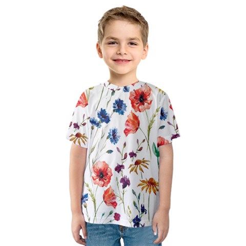 Flowers Kids  Sport Mesh Tee by goljakoff