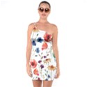 Flowers One Soulder Bodycon Dress View1