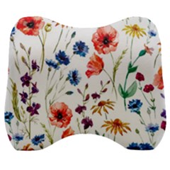 Flowers Velour Head Support Cushion by goljakoff