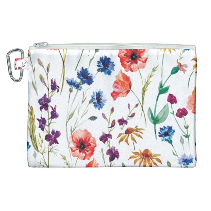 Flowers Canvas Cosmetic Bag (XL)