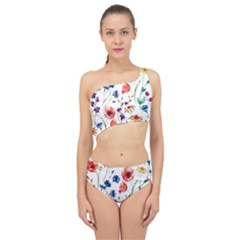 Flowers Spliced Up Two Piece Swimsuit by goljakoff