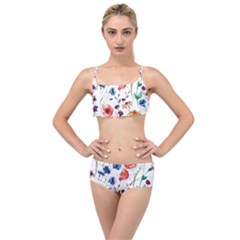 Flowers Layered Top Bikini Set by goljakoff