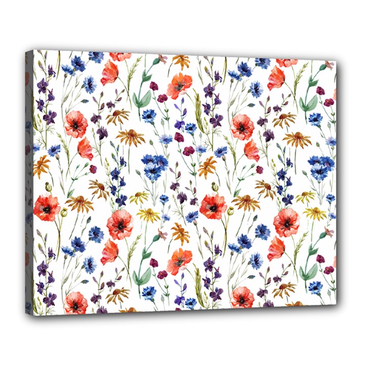 Flowers pattern Canvas 20  x 16  (Stretched)