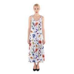 Flowers Pattern Sleeveless Maxi Dress by goljakoff