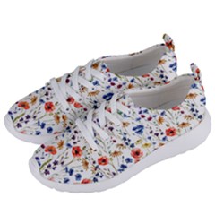 Flowers Pattern Women s Lightweight Sports Shoes by goljakoff