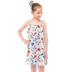 Flowers Pattern Kids  Overall Dress by goljakoff