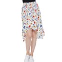 Flowers pattern Frill Hi Low Chiffon Skirt View1