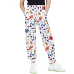 Flowers Pattern Kids  Elastic Waist Pants by goljakoff