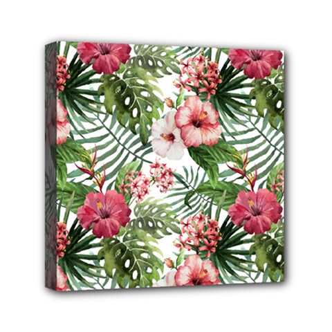 Tropical Flowers Mini Canvas 6  X 6  (stretched) by goljakoff