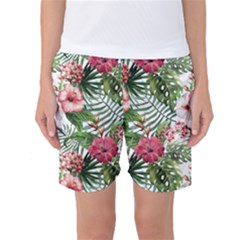 Tropical Flowers Women s Basketball Shorts by goljakoff