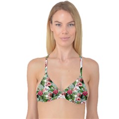 Tropical Flowers Reversible Tri Bikini Top by goljakoff