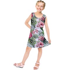 Tropical Flowers Kids  Tunic Dress by goljakoff