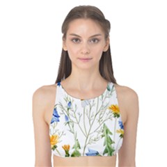 Summer Flowers Tank Bikini Top by goljakoff