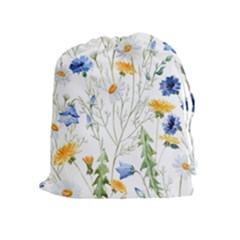 Summer Flowers Drawstring Pouch (xl) by goljakoff