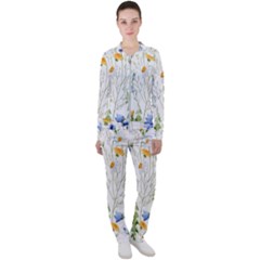 Summer Flowers Casual Jacket And Pants Set by goljakoff