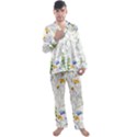 Summer flowers Men s Long Sleeve Satin Pyjamas Set View1