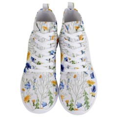 Summer Flowers Men s Lightweight High Top Sneakers by goljakoff