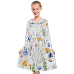 Summer Flowers Kids  Midi Sailor Dress by goljakoff