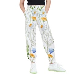 Summer Flowers Kids  Elastic Waist Pants by goljakoff