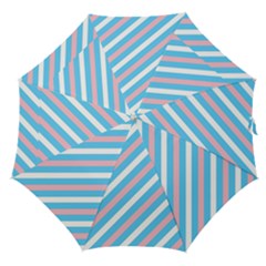 Transgender Pride Diagonal Stripes Pattern Straight Umbrellas by VernenInk