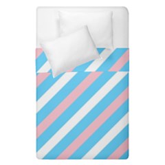 Transgender Pride Diagonal Stripes Pattern Duvet Cover Double Side (single Size) by VernenInk