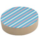 Transgender Pride Diagonal Stripes Pattern Wooden Bottle Opener (Round) View1