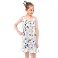 Summer Flowers Pattern Kids  Overall Dress by goljakoff