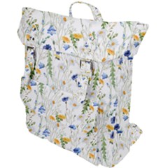 Summer Flowers Pattern Buckle Up Backpack