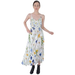 Summer Flowers Pattern Tie Back Maxi Dress by goljakoff