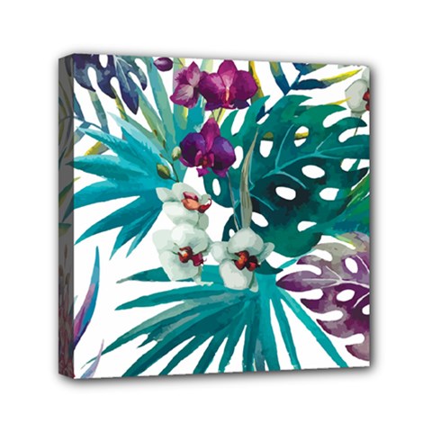 Tropical Flowers Mini Canvas 6  X 6  (stretched) by goljakoff