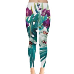 Tropical Flowers Leggings  by goljakoff