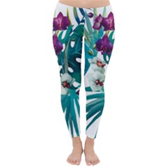 Tropical Flowers Classic Winter Leggings by goljakoff