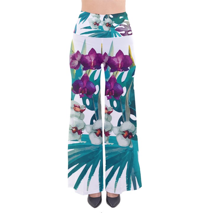 Tropical flowers So Vintage Palazzo Pants