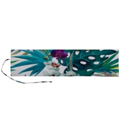 Tropical Flowers Roll Up Canvas Pencil Holder (l) by goljakoff