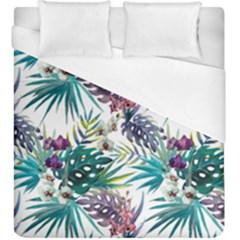 Tropical Flowers Pattern Duvet Cover (king Size) by goljakoff