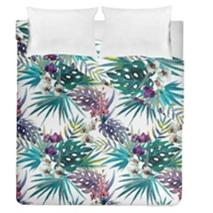 Tropical Flowers Pattern Duvet Cover Double Side (queen Size) by goljakoff