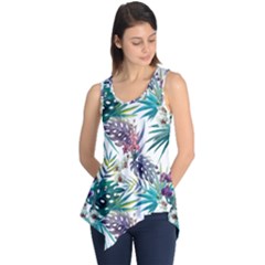 Tropical Flowers Pattern Sleeveless Tunic by goljakoff