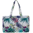 Tropical flowers pattern Canvas Work Bag View1