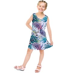 Tropical Flowers Pattern Kids  Tunic Dress by goljakoff