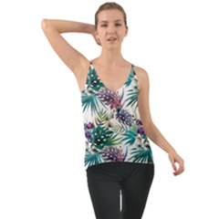 Tropical Flowers Pattern Chiffon Cami by goljakoff