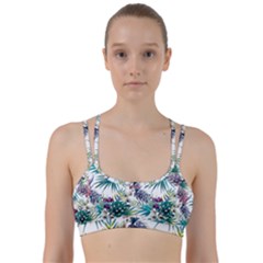 Tropical Flowers Pattern Line Them Up Sports Bra by goljakoff